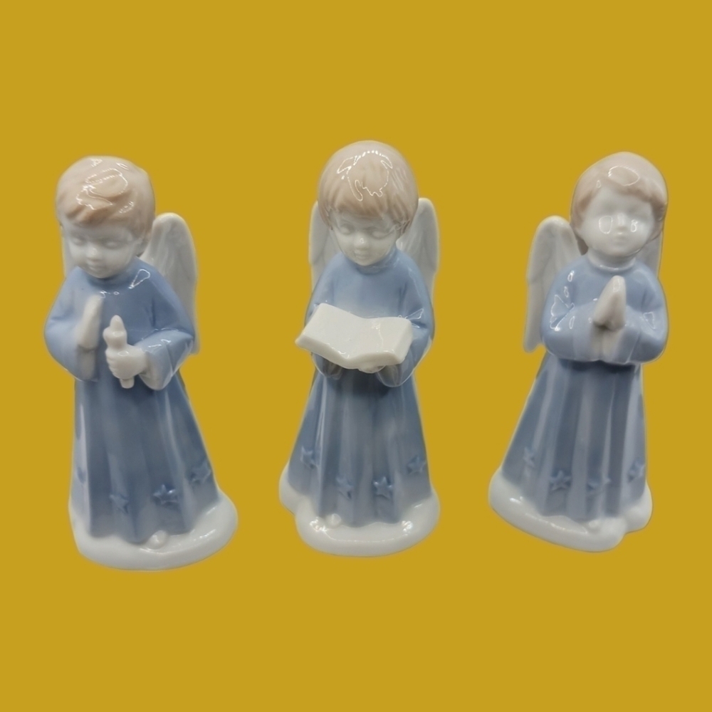 Roman set of 3 choir angels figurines